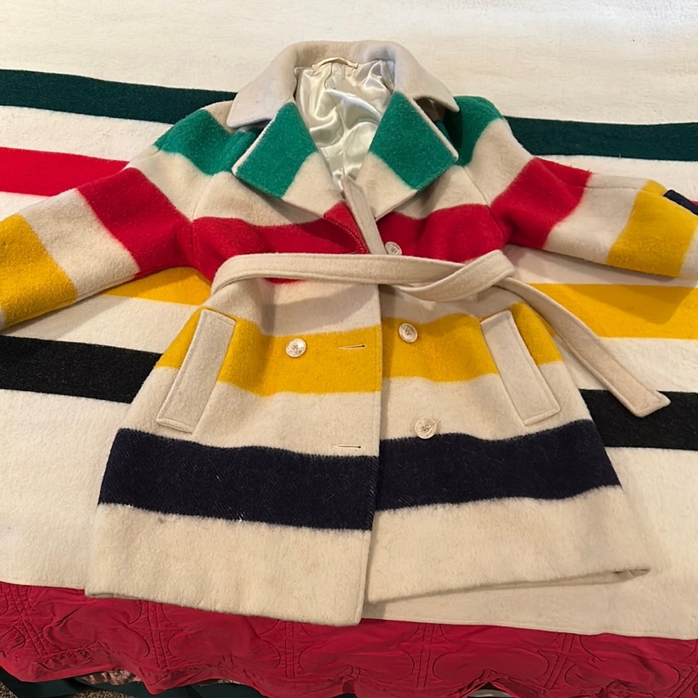 1986 Hudson Bay wool blanket coat size 8